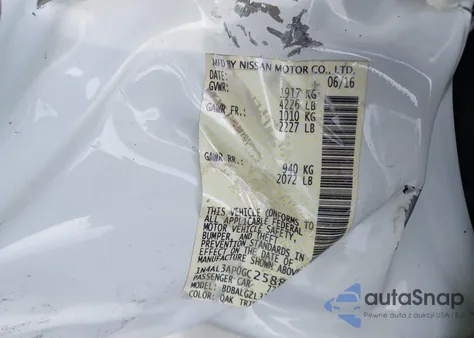 2016 Nissan Altima 2.5 S из США, поврежденный, VIN 1N4AL3AP0GC258848